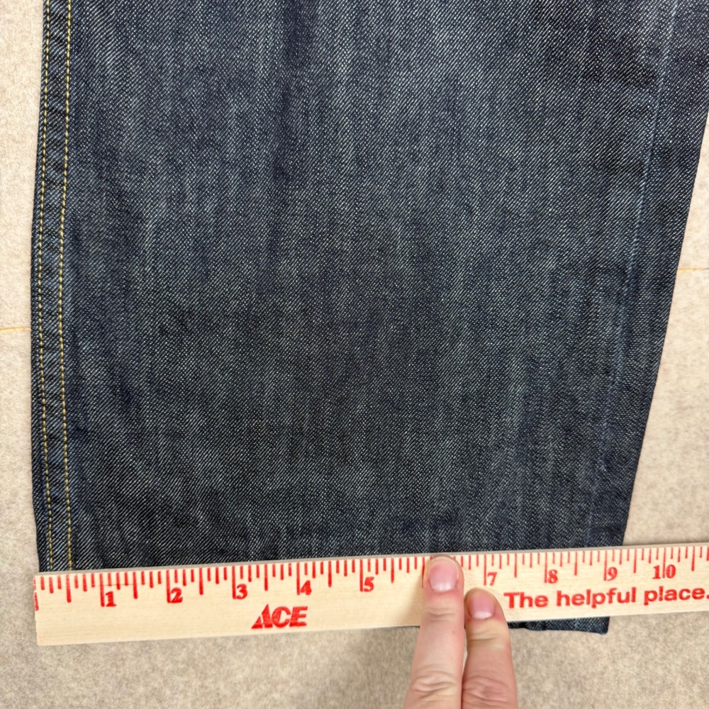 Paige Doheny Jeans 38x30 Straight Leg Dark Indigo Blue Denim Classic Rugged - Picture 9 of 12